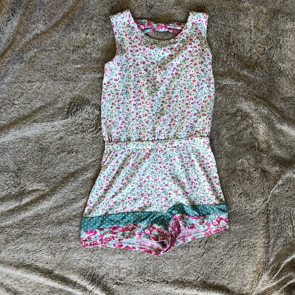 Girls Floral Romper